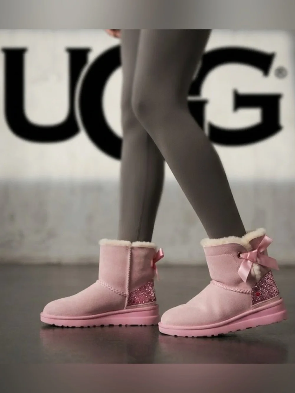 Authentic UGG designer pink suede leather designer boots Sz 6 Euro 37